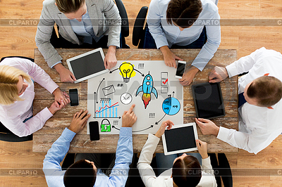 Business team with smartphones and tablet pc | High resolution stock photo |ID 4911826