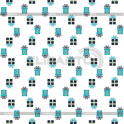 Patrón sin fisuras con cajas de regalo | Ilustración vectorial de stock |ID 4360625