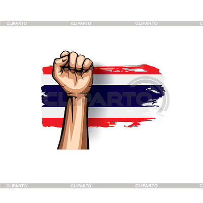 Thailand flag and hand | Stock Vector Graphics |ID 6778364
