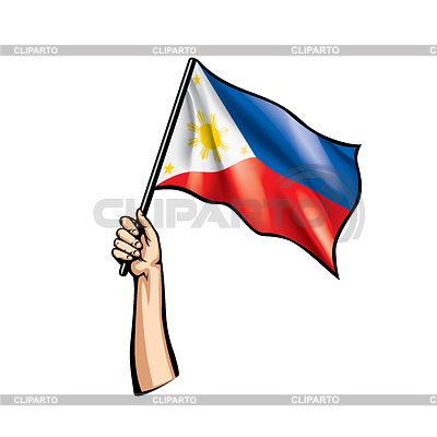 Philippines flag and hand | Stock Vector Graphics |ID 6780677