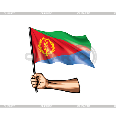 Bandera y mano de eritrea | Ilustración vectorial de stock |ID 6780792
