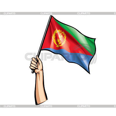 Bandera y mano de eritrea | Ilustración vectorial de stock |ID 6780796