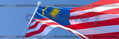 3D-Wiedergabe der Nationalflagge von Malaysia winkend | Illustration mit hoher Auflösung |ID 7064335