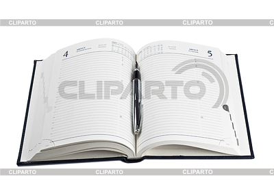 Fountain pen on opened diary | High resolution stock photo |ID 3993992