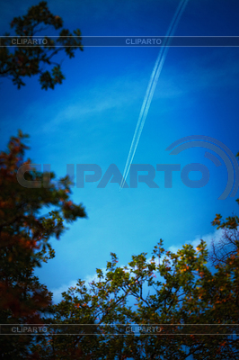 Trace of aircraft | High resolution stock photo |ID 3997252