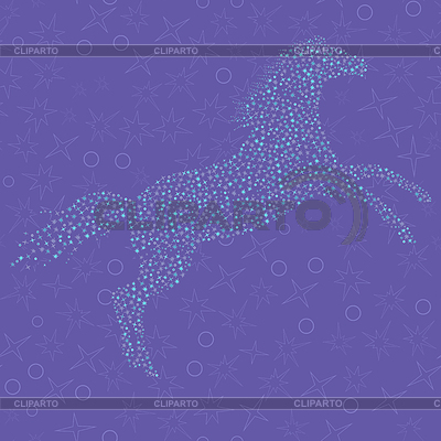 Mosaik in Form von Pferd auf nahtlose Muster | Stock Vektorgrafik |ID 4114142