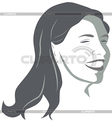 Retrato de una niña pequeña | Ilustración vectorial de stock |ID 4228818