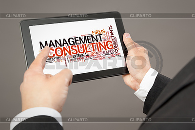 Business-Mann, die auf Tablet-PC | Foto mit hoher Auflösung |ID 4137856