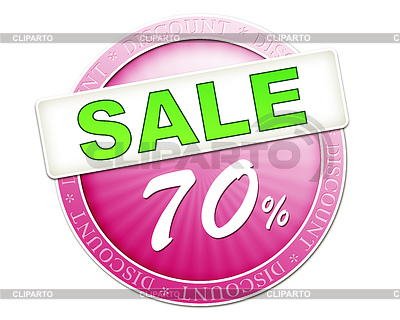 Venta botón 70% | Ilustración de alta resolución |ID 4372116