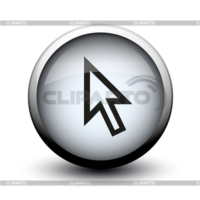 Cursor botón 2d negro | Ilustración vectorial de stock |ID 4167265