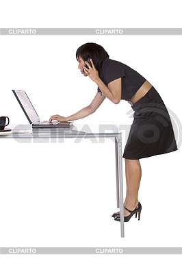 Businesswoman at Her Desk Working | High resolution stock photo |ID 4175951