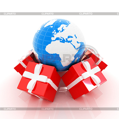 Regalos de Navidad tradicionales y de la tierra. Global | Ilustración de alta resolución |ID 4247574
