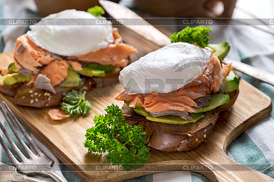 Eggs benedict with salmon | High resolution stock photo |ID 6525526