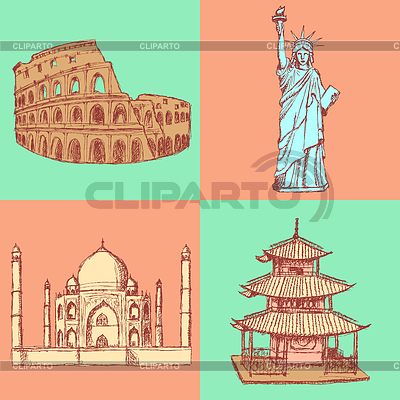Sketch sand clock, vintage seamless pattern | Stock Vector Graphics |ID 4310053