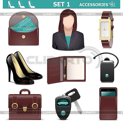 Damen Accessoires Set | Stock Vektorgrafik |ID 4357570