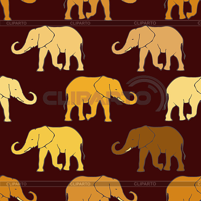 Modelo inconsútil con los elefantes silueta | Ilustración vectorial de stock |ID 4398138