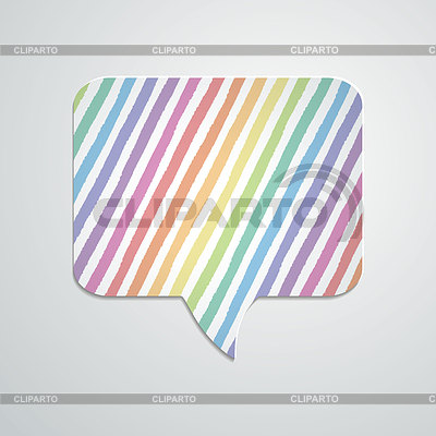 Sprechblase mit geometrischen Streifen und Schatten | Stock Vektorgrafik |ID 4399926