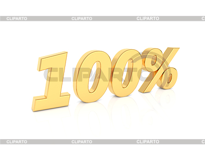 100% gold number | High resolution stock illustration |ID 6760637