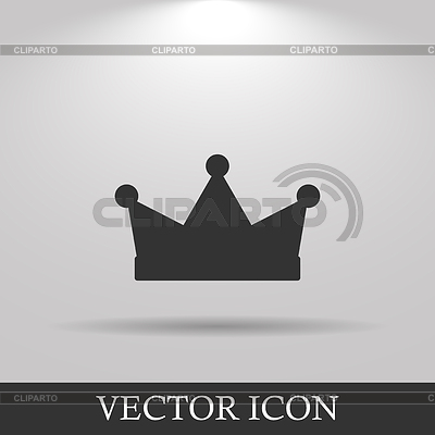 Icono de la corona. Estilo de diseño Flat | Ilustración vectorial de stock |ID 5383502