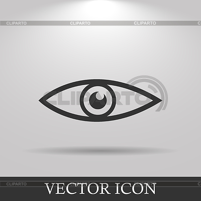 Icono del ojo. Estilo de diseño Flat | Ilustración vectorial de stock |ID 5383708