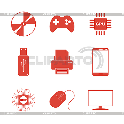 Technology Icons Set | High resolution stock illustration |ID 5425086