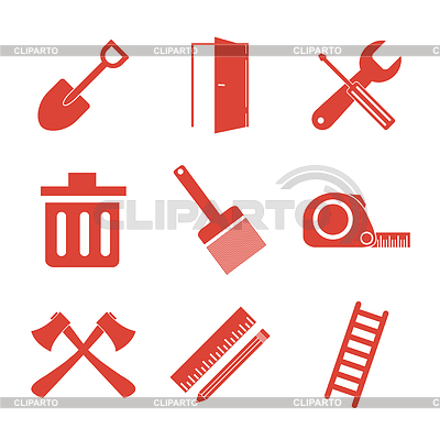 Working tools icon set | Stock Vector Graphics |ID 5425090