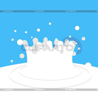 Splash of milk. White drops on blue background | Stock Vector Graphics |ID 6095641