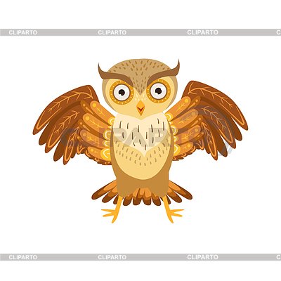 Angry Owl Cute Cartoon Character Emoji With Forest | Stock Vector Graphics |ID 6144770