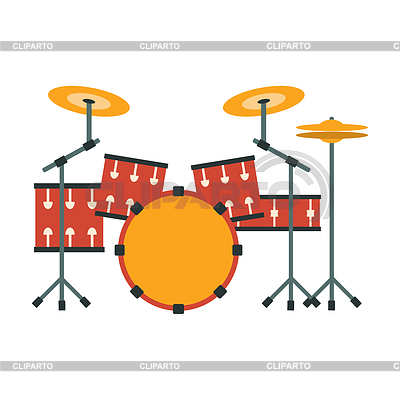 Drum Kit, часть музыкальных инструментов Набор | Векторный клипарт |ID 6207960