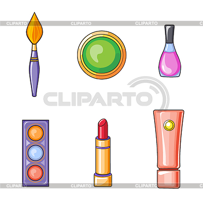 Conjunto de iconos plana belleza y maquillaje | Ilustración vectorial de stock |ID 6238475