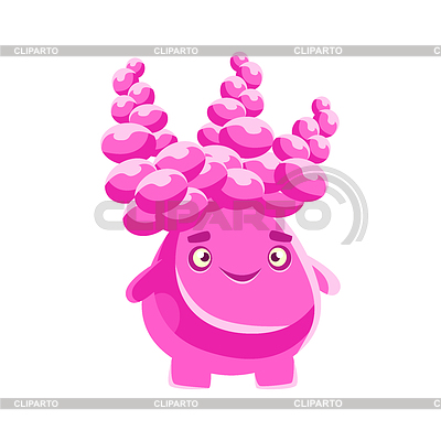 Succulent rosado lindo con la cara sonriente. Dibujos animados | Ilustración vectorial de stock |ID 6311450
