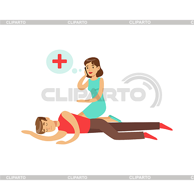 Mujer, llamada, móvil, ayuda, joven | Ilustración vectorial de stock |ID 6368340