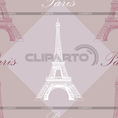 Sin patrón, con la torre Eiffel en gris y | Ilustración vectorial de stock |ID 6206526