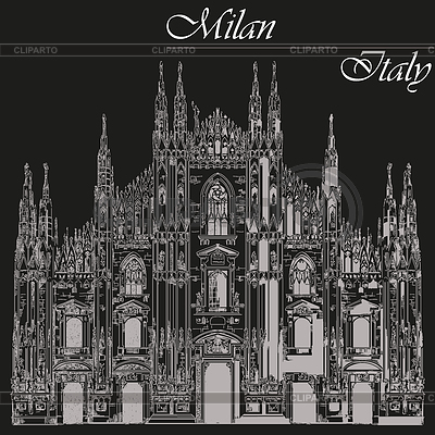 Milan Cathedral in Italy | Stock Vector Graphics |ID 6216889