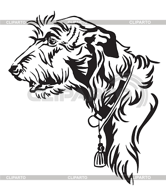 Decorative portrait of Dog Irish Wolfhound | Stock Vector Graphics |ID 6783627