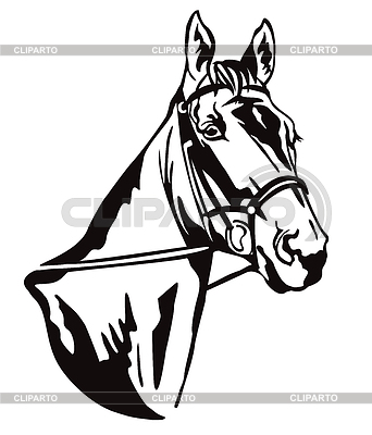 Caballo decorativo | Ilustración vectorial de stock |ID 6950898