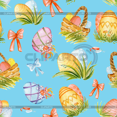 Seamless pattern with easter eggs  | High resolution stock illustration |ID 6979426