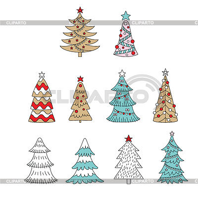 Conjunto de lindos calcetines de colores navideños | Ilustración vectorial de stock |ID 7074114