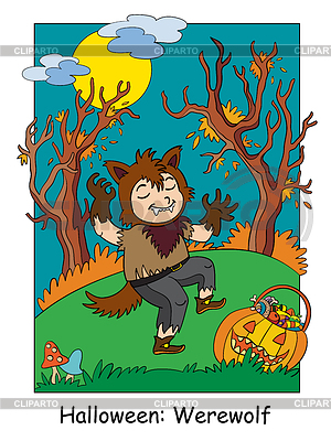 Halloween boy in werewolf costume | Stock Vector Graphics |ID 7229194
