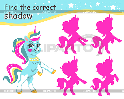Encuentra la sombra correcta magic unicorn pink shadows | Ilustración vectorial de stock |ID 7493018
