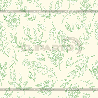 Seamless pattern abstract line art herbs | Stock Vector Graphics |ID 7548806
