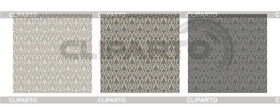 Conjunto de patrones sin costuras en estilo retro gris | Ilustración vectorial de stock |ID 7621127