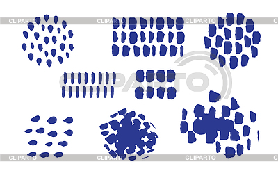 Conjunto de puntos abstractos de elementos de diseño grunge | Ilustración vectorial de stock |ID 7633132