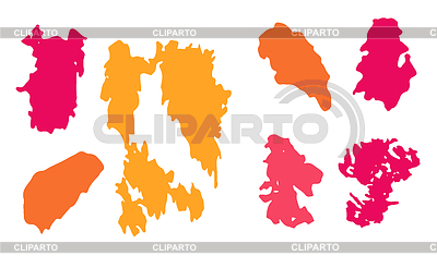 Conjunto de elementos abstractos de diseño grunge de moda | Ilustración vectorial de stock |ID 7643472