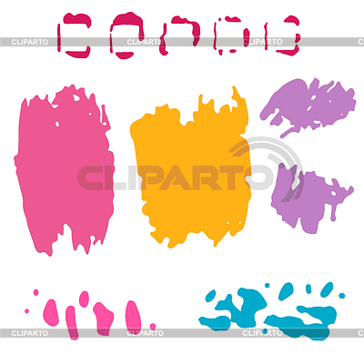 Conjunto de elementos abstractos de diseño grunge de moda | Ilustración vectorial de stock |ID 7643490