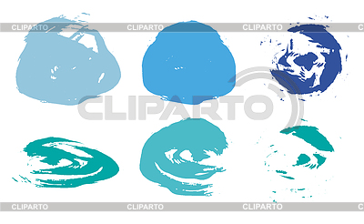 Conjunto de elementos abstractos de diseño grunge de colores. | Ilustración vectorial de stock |ID 7645188